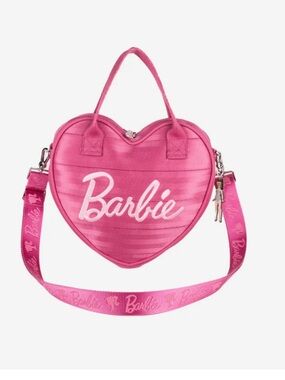 Harvey’s Seatbelt Heart Shaped Barbie Crossbody Satchel EUC